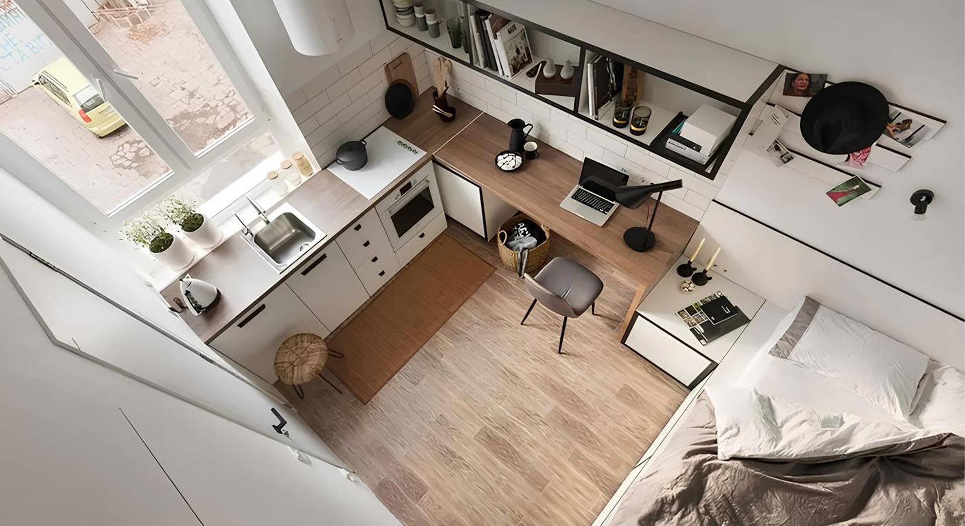 Thiết kế phòng trọ 16m2