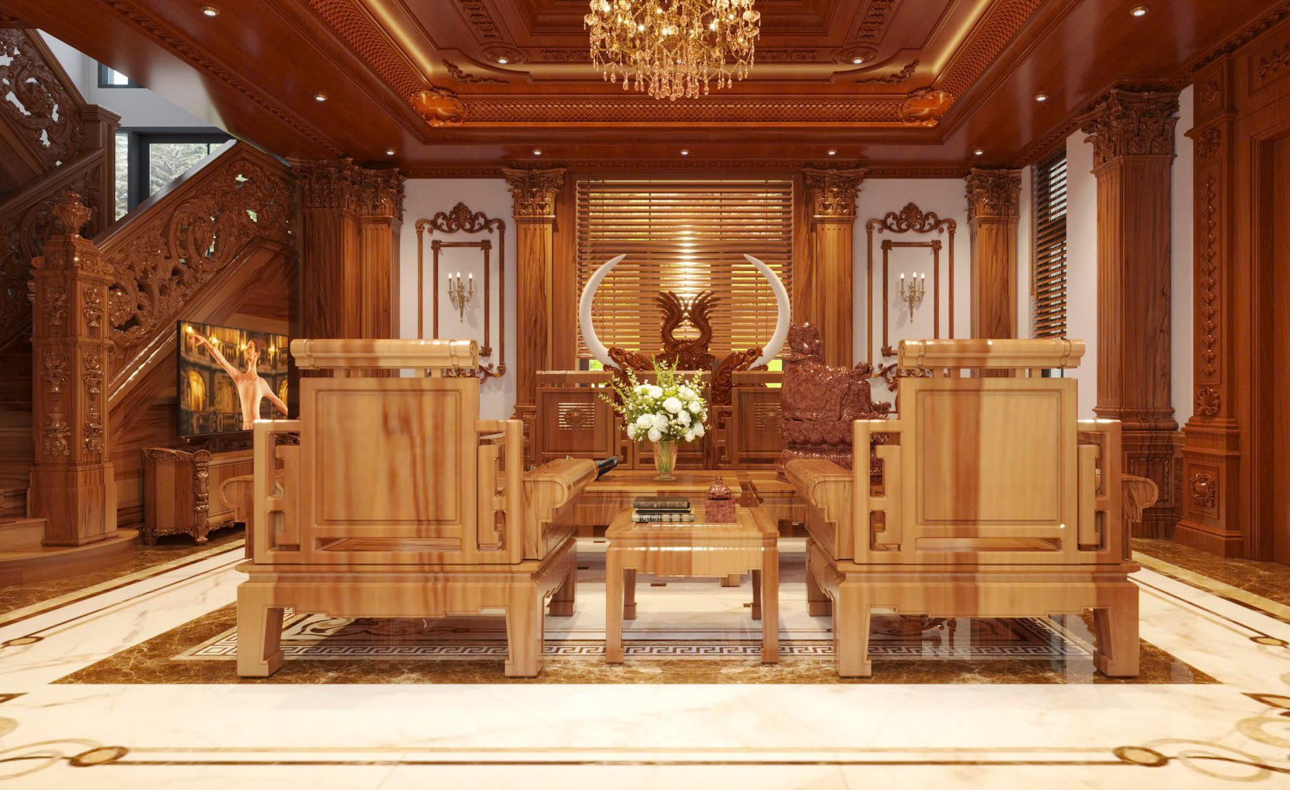 Biệt Thự Cổ Điển Thông Minh Lâm Đồng