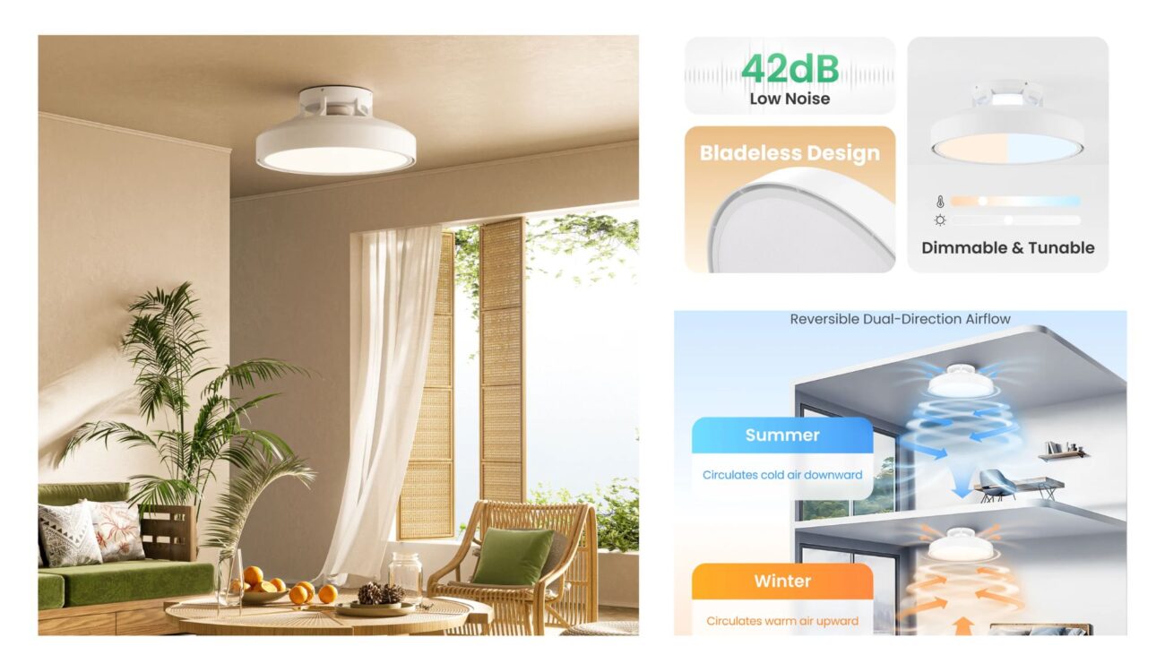 Đèn Quạt Trần Không Cánh Yeelight Turbo