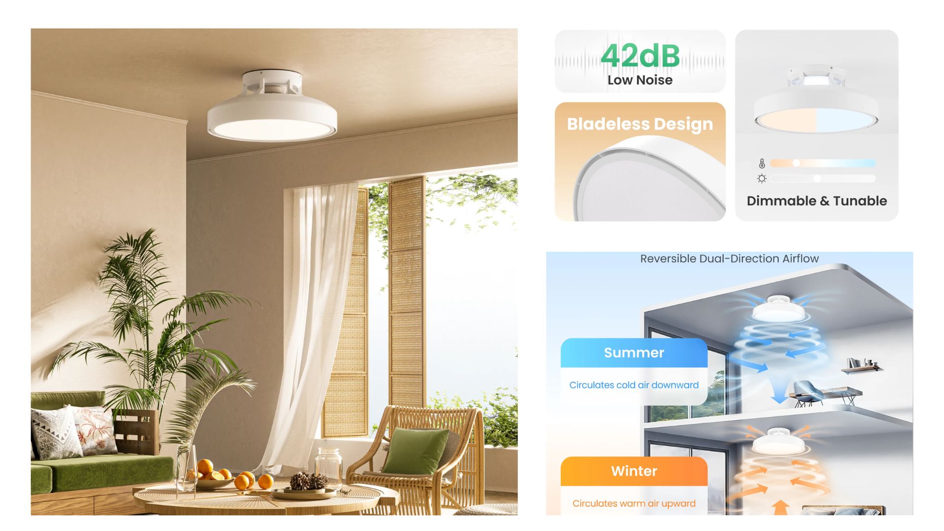 Đèn Quạt Trần Không Cánh Yeelight Turbo