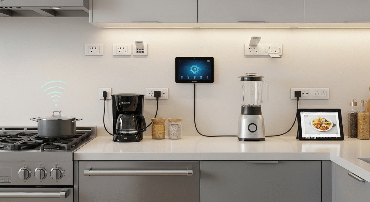 Bố trí ổ cắm phòng bếp