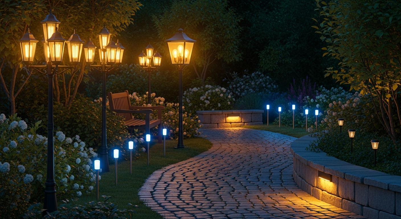 các loại đèn sân vườn