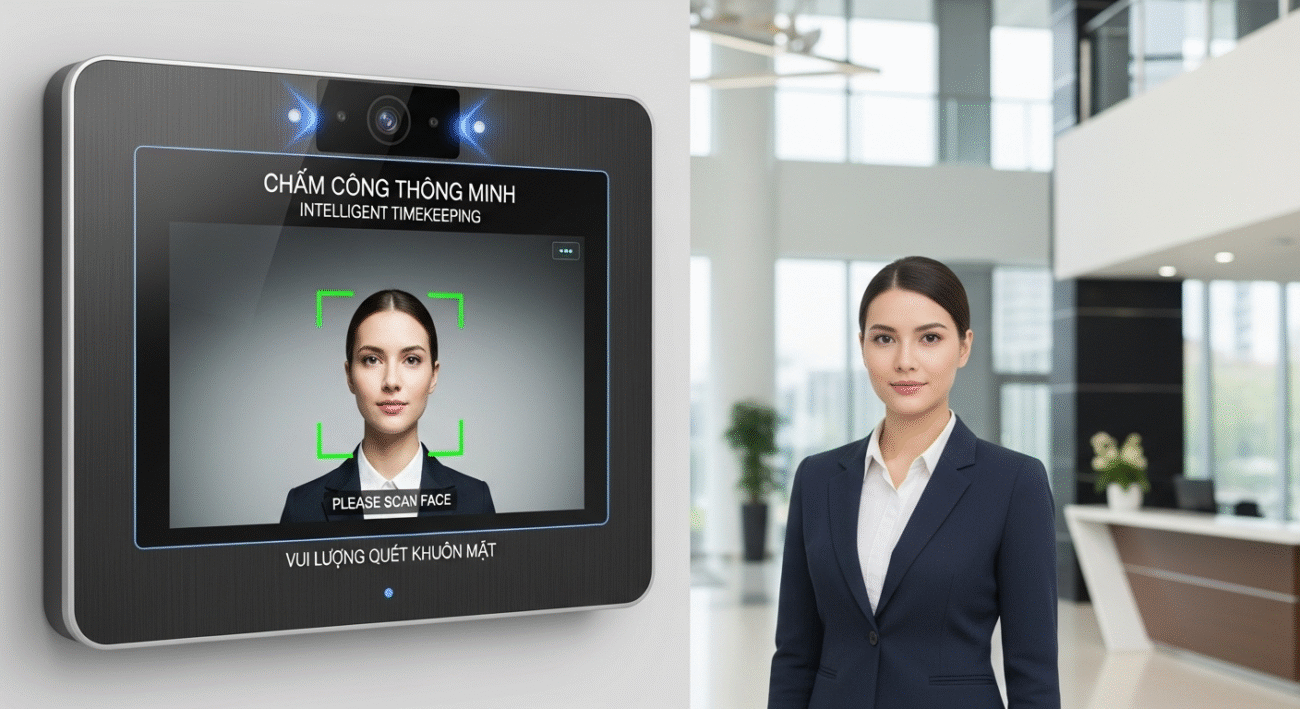 Chấm Công Thông Minh Bằng Khuôn Mặt Với Camera AI