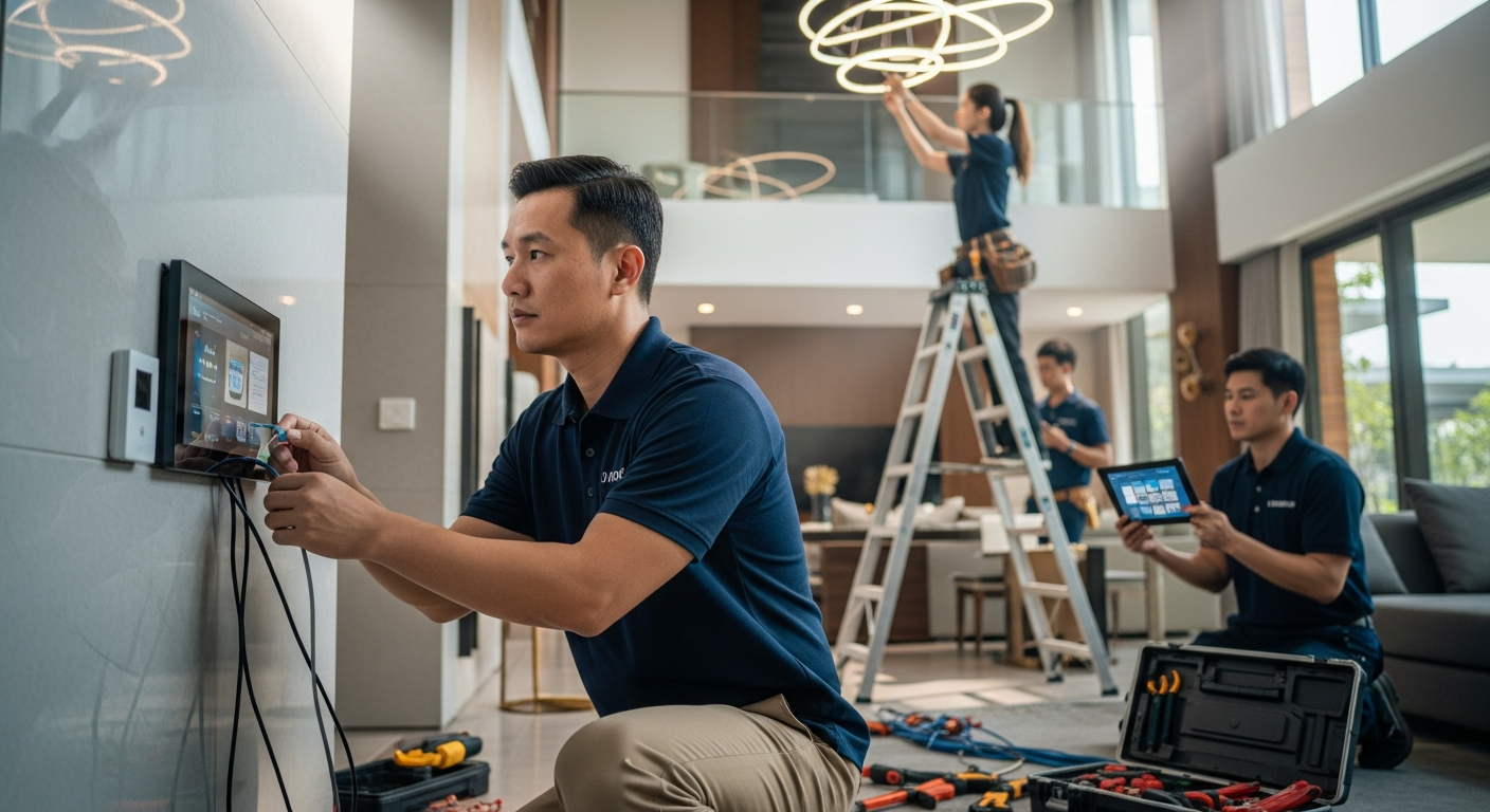 Lắp đặt điện thông minh cho biệt thự