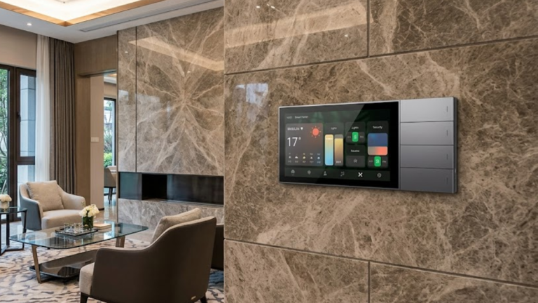 man-hinh-dieu-khien-wallpad-mobilife-nature-7-pro-lap-dat-biet-thu Giao diện sơ đồ mặt bằng biệt thự 3D hiển thị chi tiết trên màn hình độ phân giải cao của Pixel Tablet