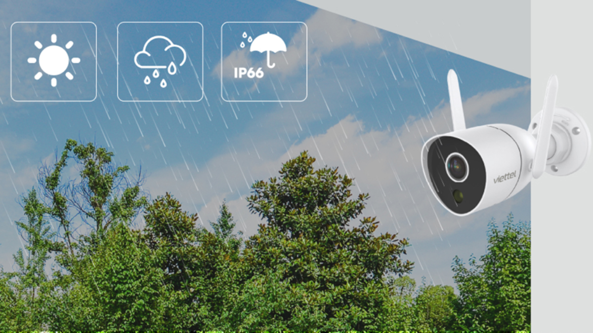Cảm biến ngoài trời đạt chuẩn IP67 hoạt động bền bỉ dưới trời mưa lớn tại nhà thông minh